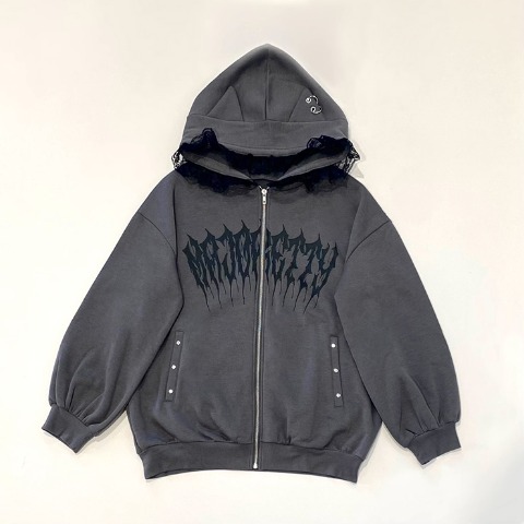 レディース　耳付きジップパーカ（majoretty）