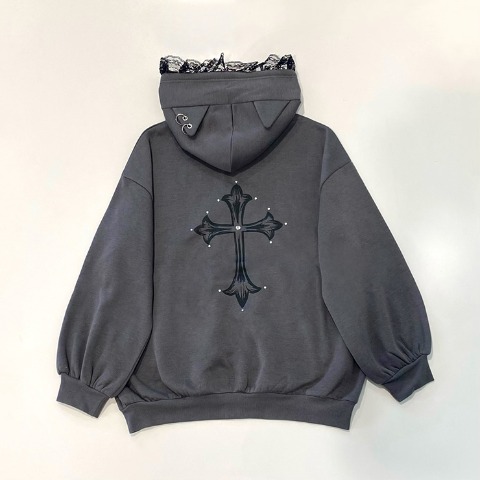 レディース　耳付きジップパーカ（majoretty）