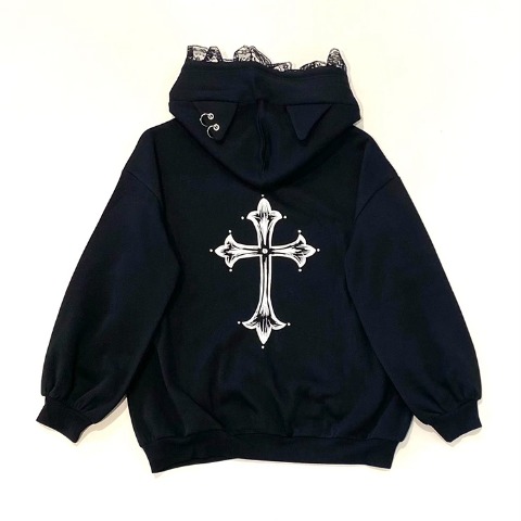 レディース　耳付きジップパーカ（majoretty）