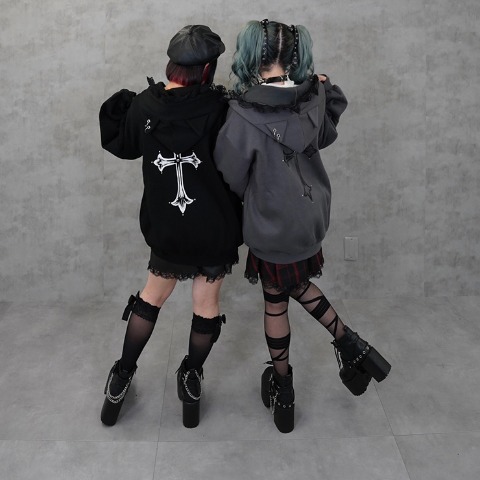 レディース　耳付きジップパーカ（majoretty）