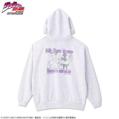 レディース　ジップパーカ（アニメ『ジョジョの奇妙な冒険 ダイヤモンドは砕けない』）