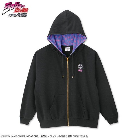 レディース　ジップパーカ（アニメ『ジョジョの奇妙な冒険 ダイヤモンドは砕けない』）