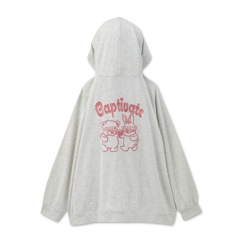 レディース　アニマル柄ジップパーカ（CHIP CLIP）