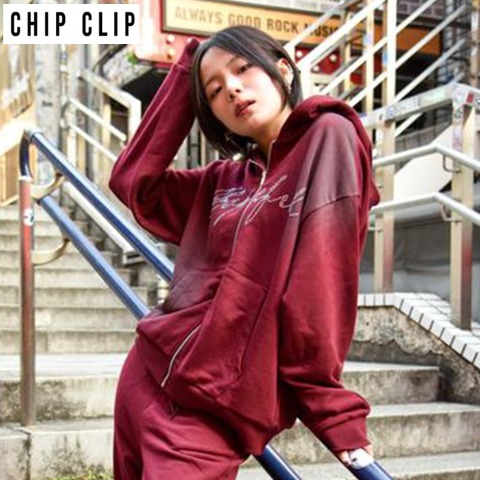 レディース　ジップパーカ（CHIP CLIP×Mizuki）