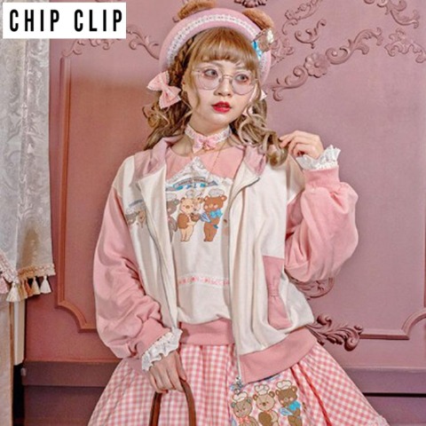 レディース【2L～4L】　パーカ（CHIP CLIP×五月アイ）