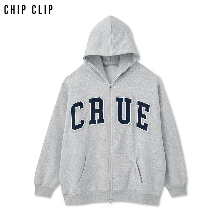 レディース【3L・4L】 ロゴ使いジップパーカ（CHIP CLIP） | アベイル