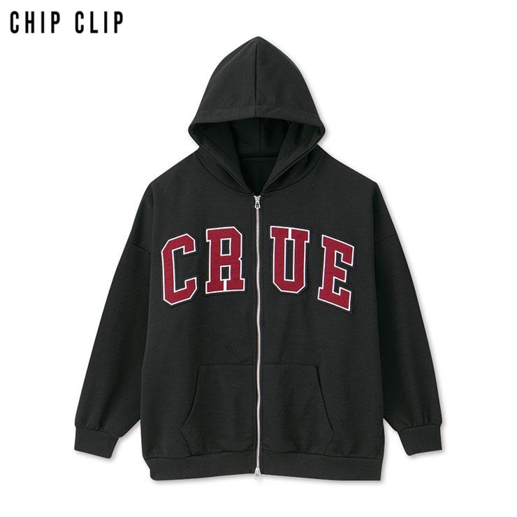 レディース【3L・4L】 ロゴ使いジップパーカ（CHIP CLIP） | アベイル