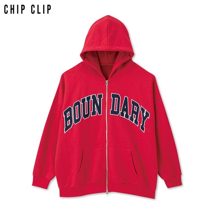 レディース【3L・4L】 ロゴ使いジップパーカ（CHIP CLIP） | アベイル