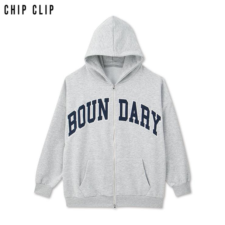 レディース【3L・4L】 ロゴ使いジップパーカ（CHIP CLIP） | アベイル