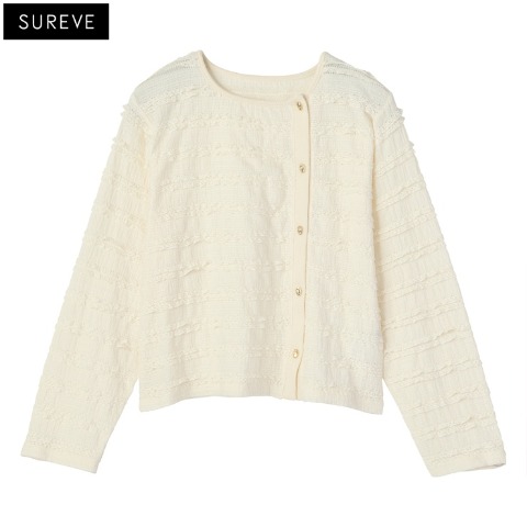 レディース【3L・4L】　長袖カーディガン（SUREVE）