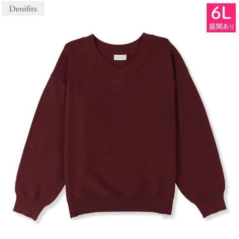 レディース　メレンゲニットプルオーバー（Denifits） ワインレッド 101