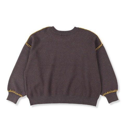 レディース　配色ステッチニットプルオーバー（Denifits）