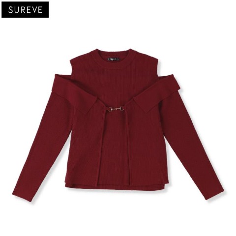 レディース　ビット付ニットプルオーバー（SUREVE）