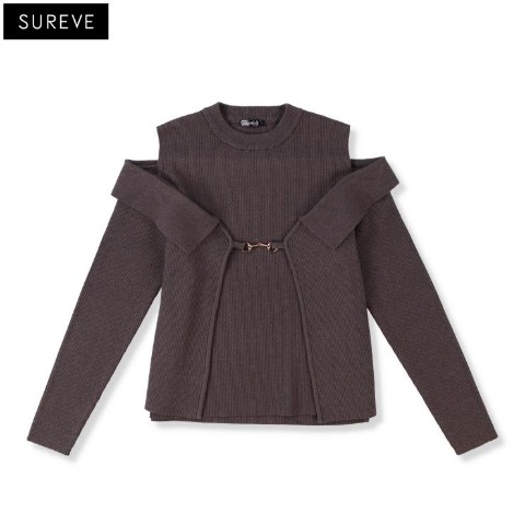 レディース　ビット付ニットプルオーバー（SUREVE）