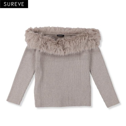 レディース　オフショルニットプルオーバー（SUREVE）