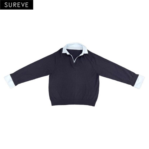 レディース　襟付きニットプルオーバー（SUREVE）