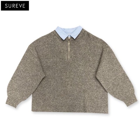 レディース　シャツドッキングニットプルオーバー（えんどぅー×SUREVE）