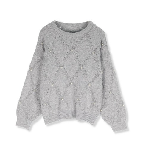 レディース　装飾使いニットプルオーバー（CHIP CLIP）