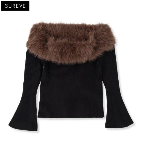レディース　オフショルニットプルオーバー (SUREVE）