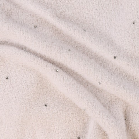 レディース　装飾付きシャギーニットプルオーバー（SUREVE）