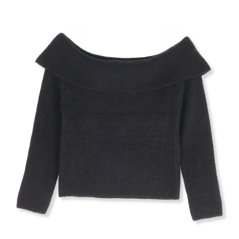 レディース【3L～5L】　オフショルニットプルオーバー（SUREVE）