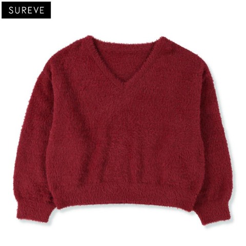 レディース　Vネックニットプルオーバー（SUREVE）