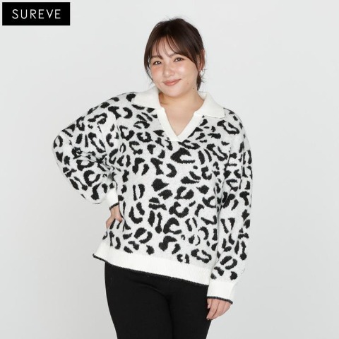 レディース　スキッパーニットプルオーバー（SUREVE）