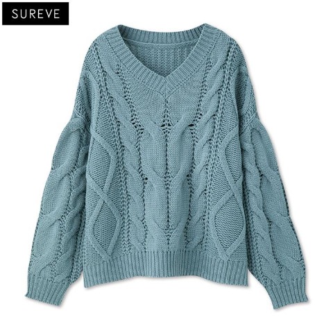 レディース　ケーブルニットプルオーバー （SUREVE）