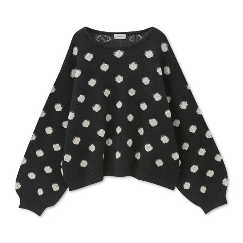 レディース　ドット柄ニットプルオーバー（Denifits）