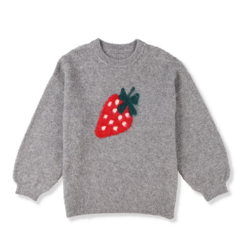 レディース　イチゴ柄ニットプルオーバー（CHIP CLIP）