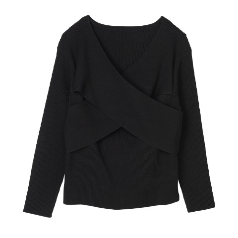 レディース【3L～5L】　カシュクールニットプルオーバー (SUREVE)