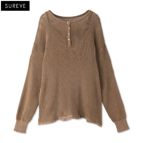 レディース　ニットプルオーバー+キャミソールセット（SUREVE）