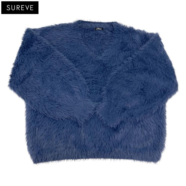 レディース【3L・4L】 Vネックニットプルオーバー（SUREVE