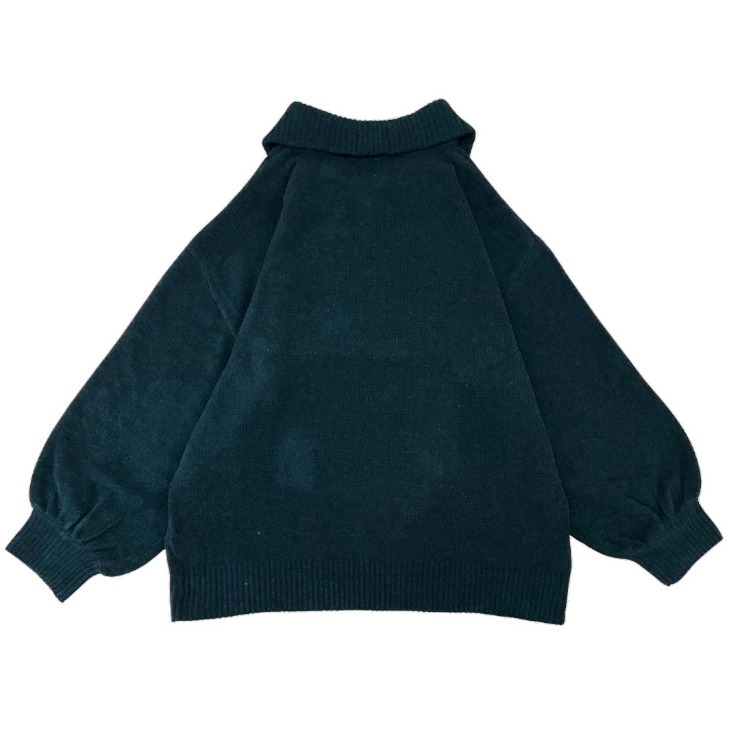 美品 FOXEY Abeille アベイル パフスリーブ ニットトップス 38 レディース【3L～5L】 ハーフジップニットプルオーバー（CHIP CLIP