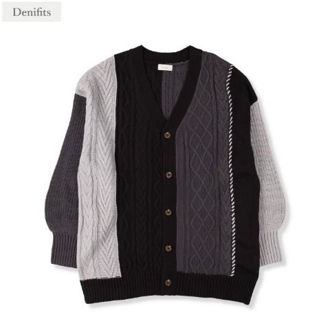 レディース　切り替えVネックカーディガン（Denifits）