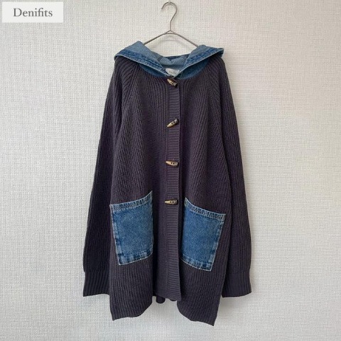 レディース　切替ニットカーディガン（Denifits）