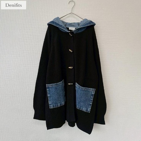 レディース　切替ニットカーディガン（Denifits）