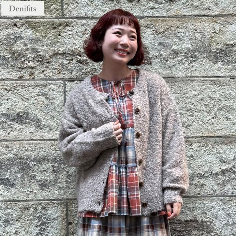 レディース　ニットカーディガン（ごりちゃん×Denifits） ベージュ 214