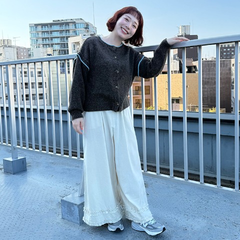 レディース【高身長】　ニットカーディガン（ごりちゃん×Denifits）