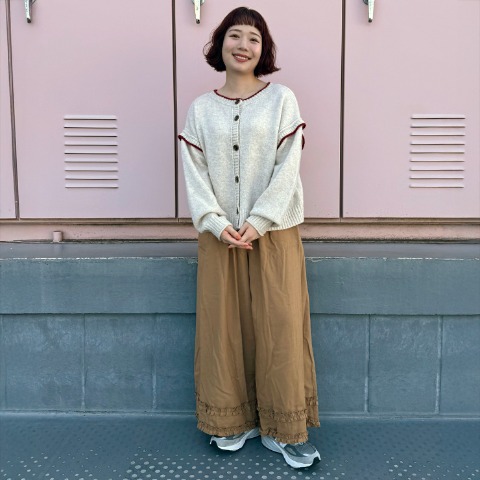 レディース【高身長】　ニットカーディガン（ごりちゃん×Denifits）