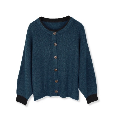 レディース　配色ニットカーディガン（SUREVE）