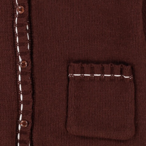 レディース　配色ステッチニットカーディガン（Denifits）