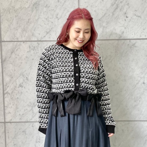 レディース【2L～4L】　ニットカーディガン（Derelikt×安藤うぃ）