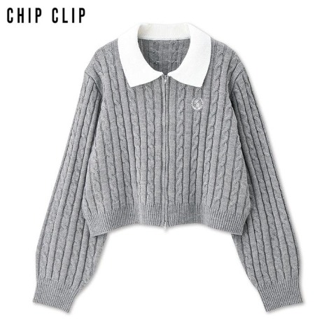 レディース　ニットジップジャケット（CHIP CLIP）