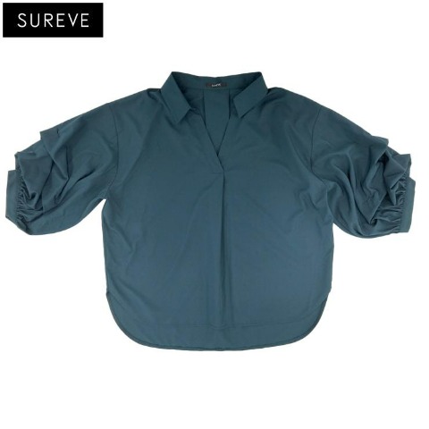 レディース　袖タックスキッパーシャツ（SUREVE）