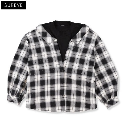 レディース　チェックドッキングシャツ（SUREVE）
