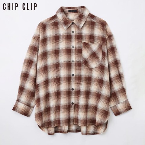レディース　チェックシャツ（CHIP CLIP）