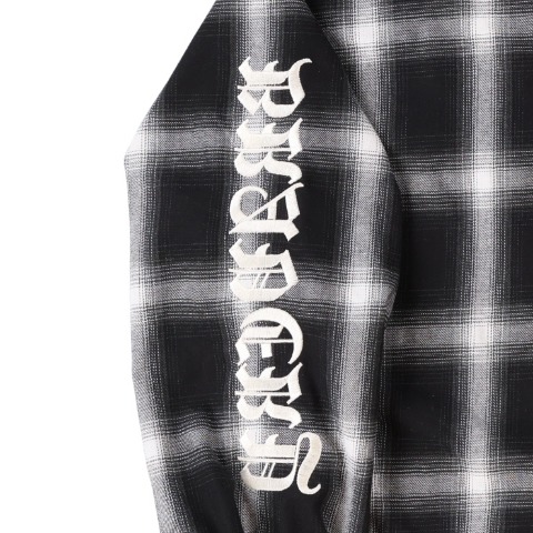 レディース　袖ロゴ使いチェック柄シャツ（TGC×egg×SUREVE）