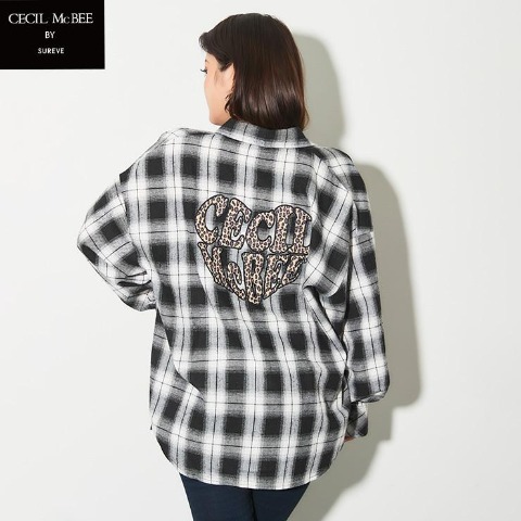 レディース　チェックシャツ（CECIL McBEE×SUREVE）