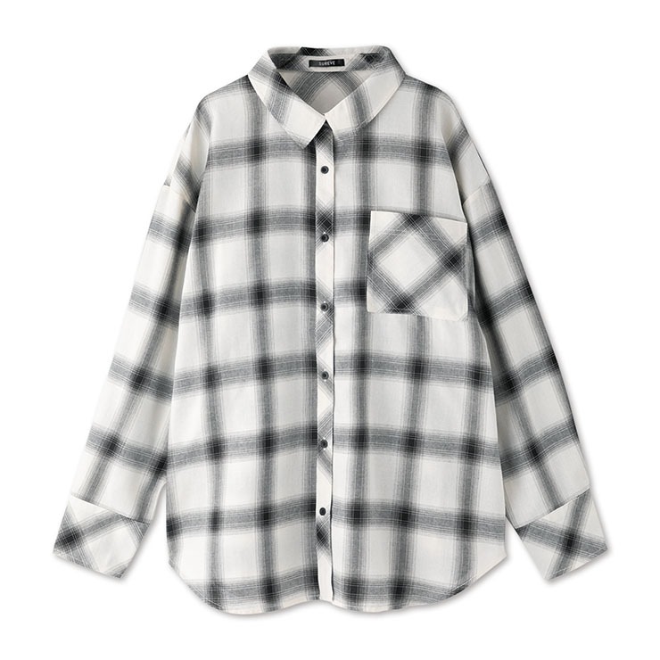 レディース【3L～5L】 チェック柄長袖シャツ（SUREVE） | アベイル